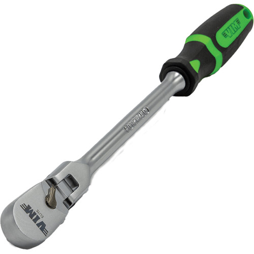 VIM Tools 1/4 Inch Drive 10 Inch Heavy Duty 90T Flex Head Ratchet HDRF410