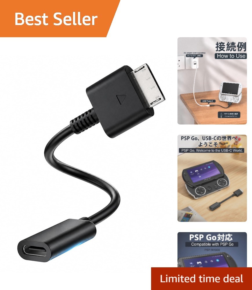 USB-C to PSP Go Charging Adapter – Built-in Chip for Stable Power Delivery