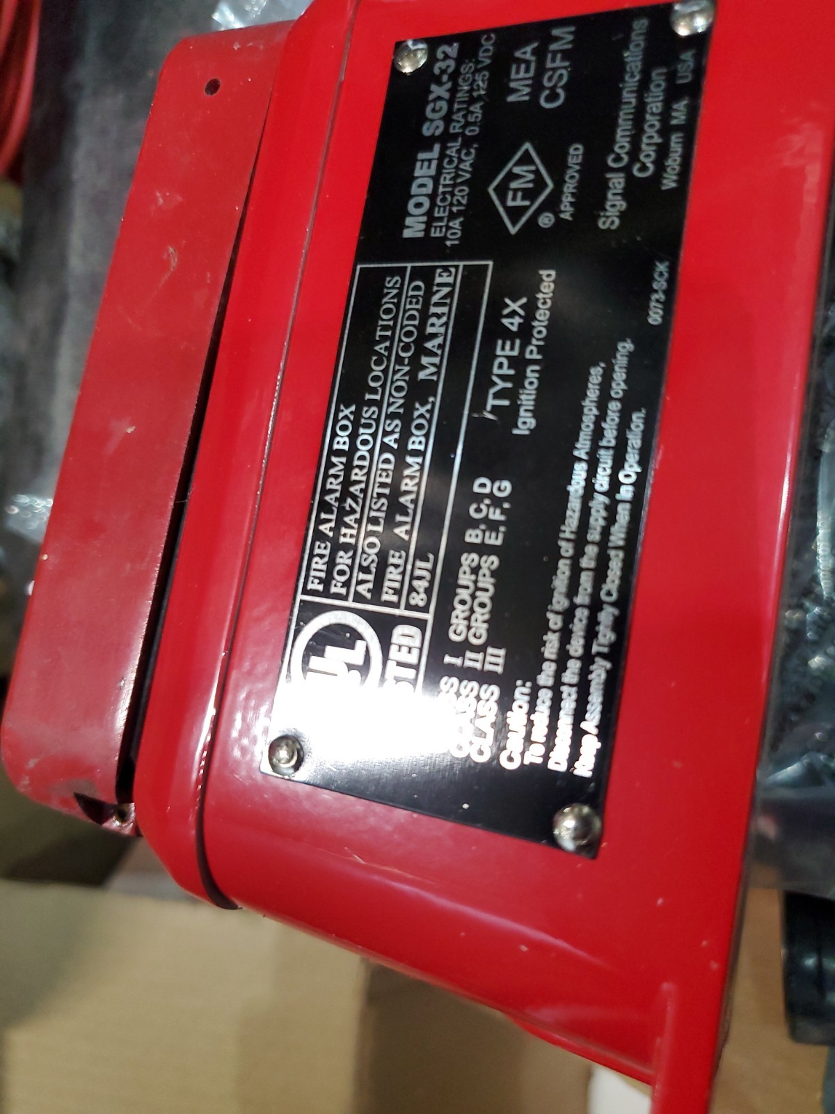 2 USED  Simplex SGX-32 Explosion Proof Pull Stations