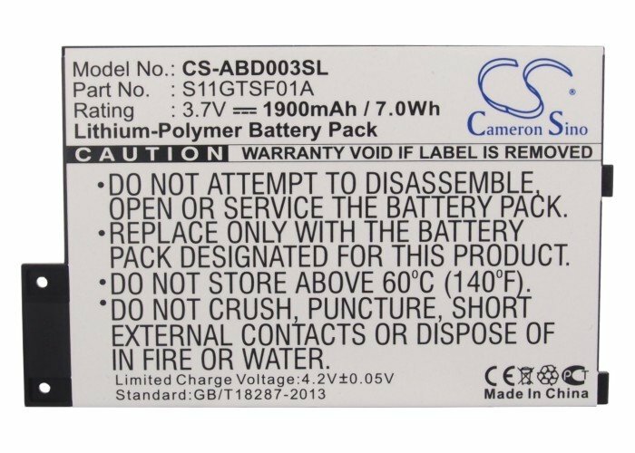 Battery For Amazon Kindle 3Wi-fi GP-S10-346392-0100 S11GTSF01A 170-1032-00/01