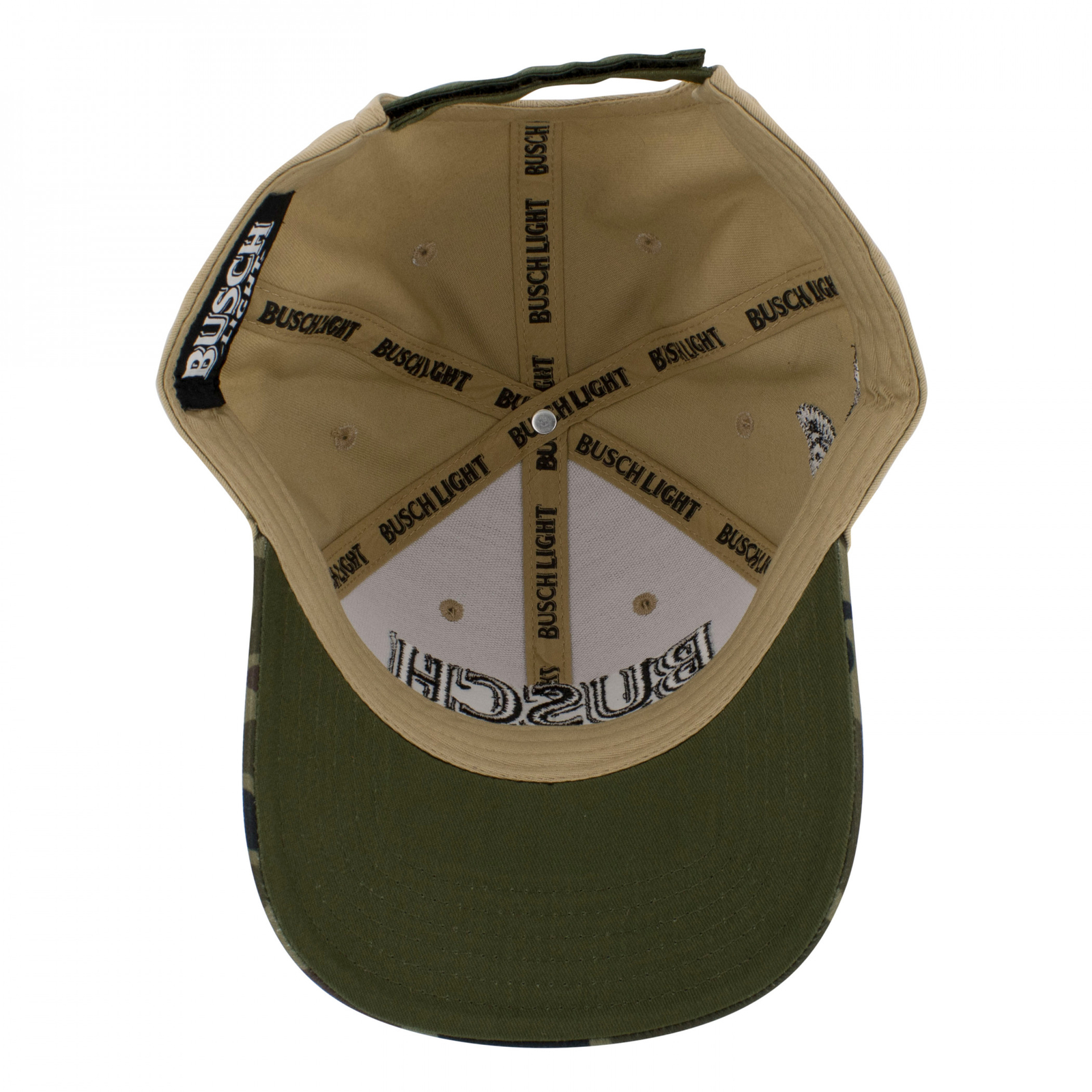 Busch Light Duck Hunting Camo Brim Adjustable Hat Brown