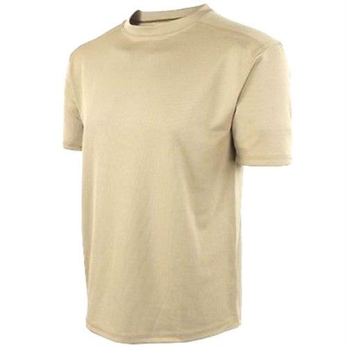 3 Pack LARGE T-Shirts Sand Tan Moisture Wicking Army USGI 8415-MR-504-8542 IRR