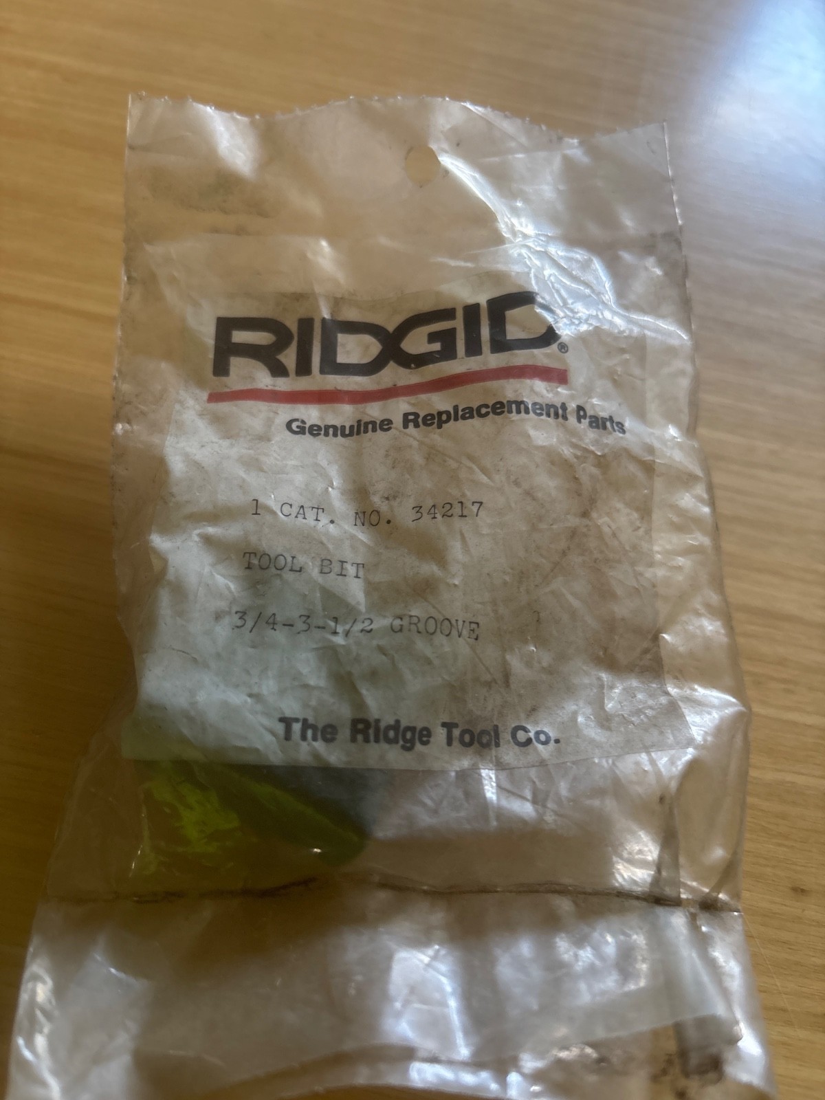 Ridgid 34217  Grooving Tool replacement grooving tool bit designed for 821 type