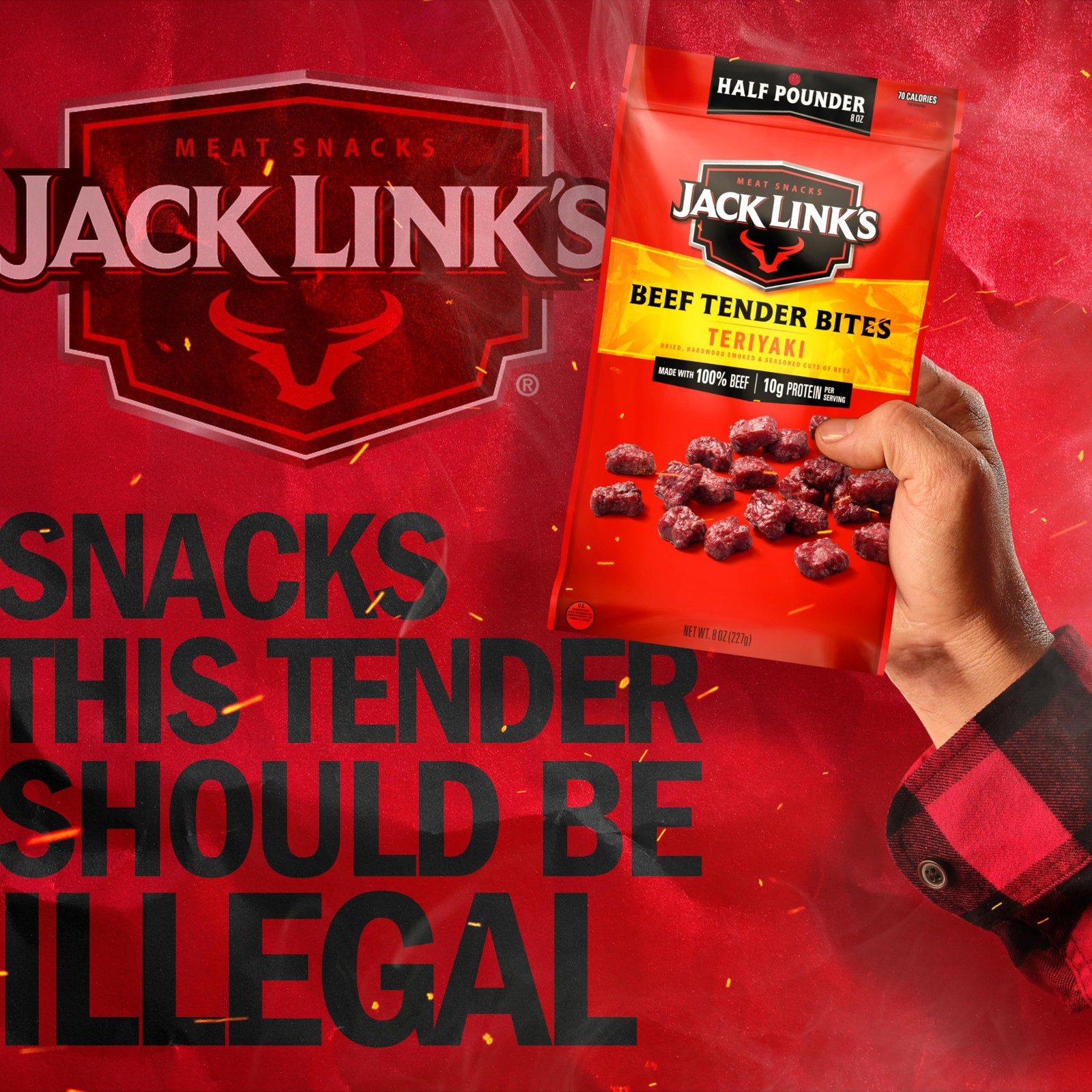 Jack Link's Beef Tender Bites, Teriyaki, Half Pounder Bag 1 Count (Pack of 1)