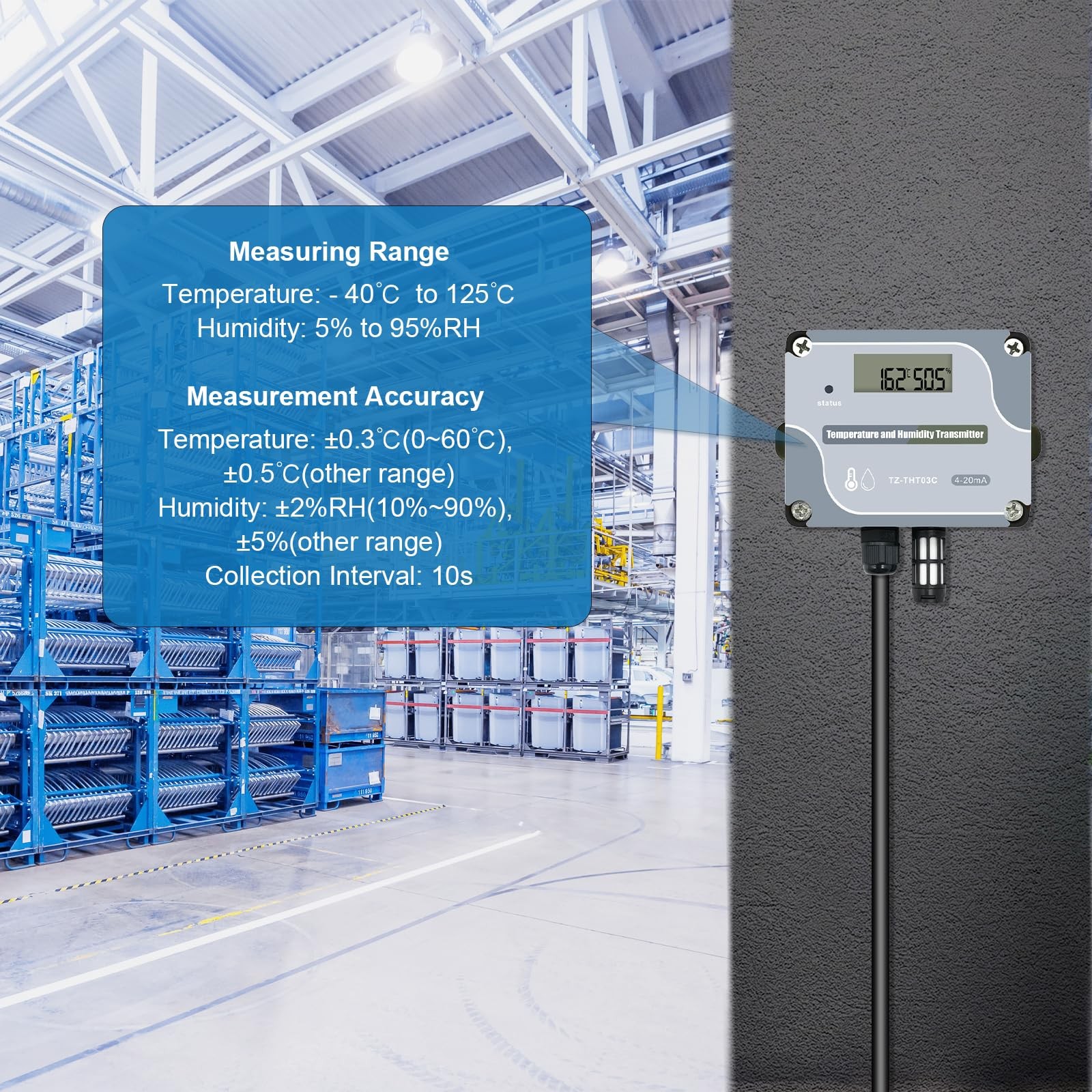 4-20mA Temperature Humidity Transmitter Industrial Analog Temp Sensor