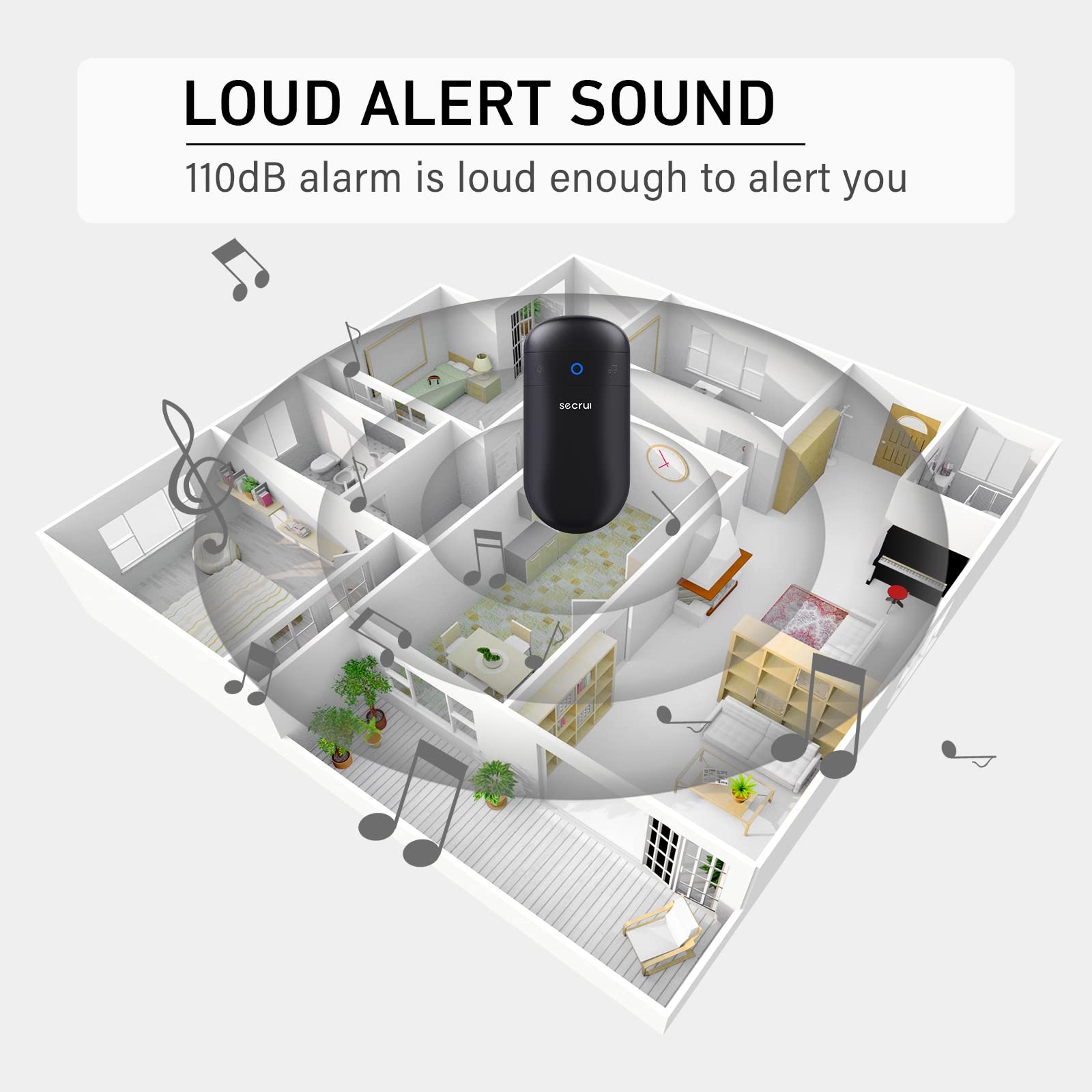Wireless Doorbell, Door bell Over 1000ft Coverage with 2 PlugIn Receivers, 1 ...