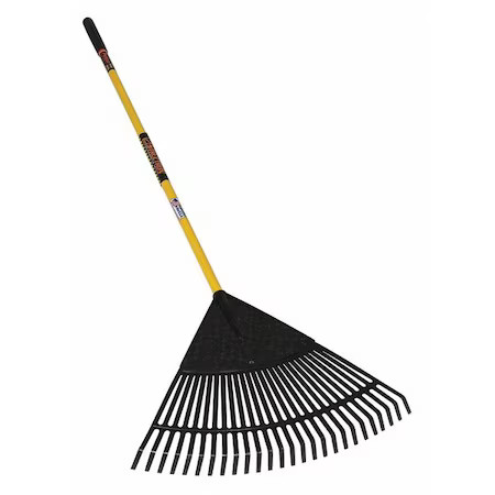 Structron 40872Gra 24 In Polypropylene Leaf Rake, 26 Tines, 51 In L Fiberglass