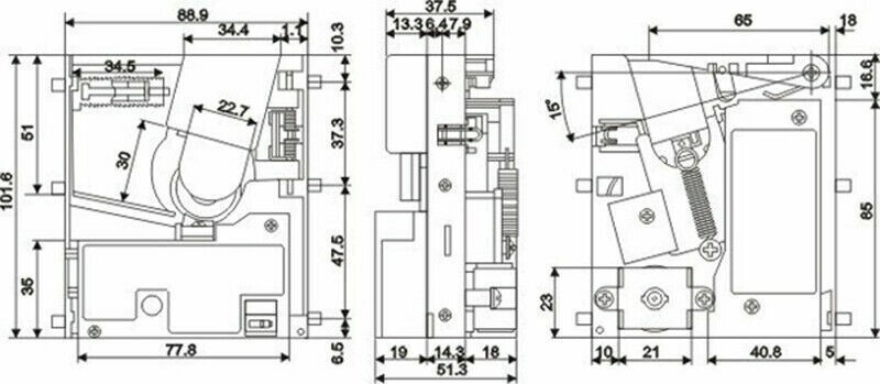 Universal Multi Coin Acceptor coin Selector Coin Mech for vending machine