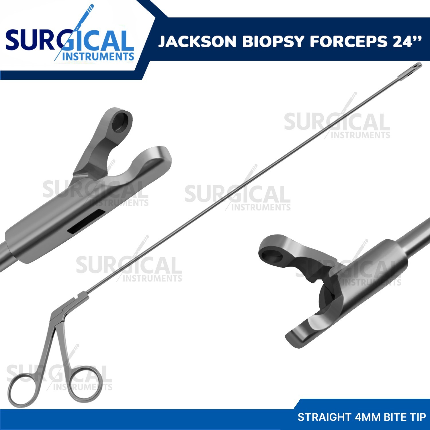 Jackson Biopsy Forceps Circular Cup Jaw 4mm Bite Tip to Shoulder Length 24"