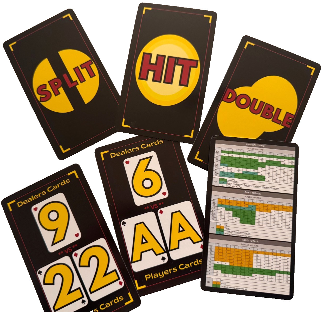 Blackjack Basic Strategy Flashcards – Beginner Casino Game Learning Cards NEW