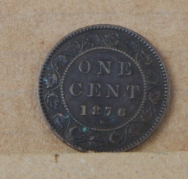 1876 H  Canada Large Cent Coin
