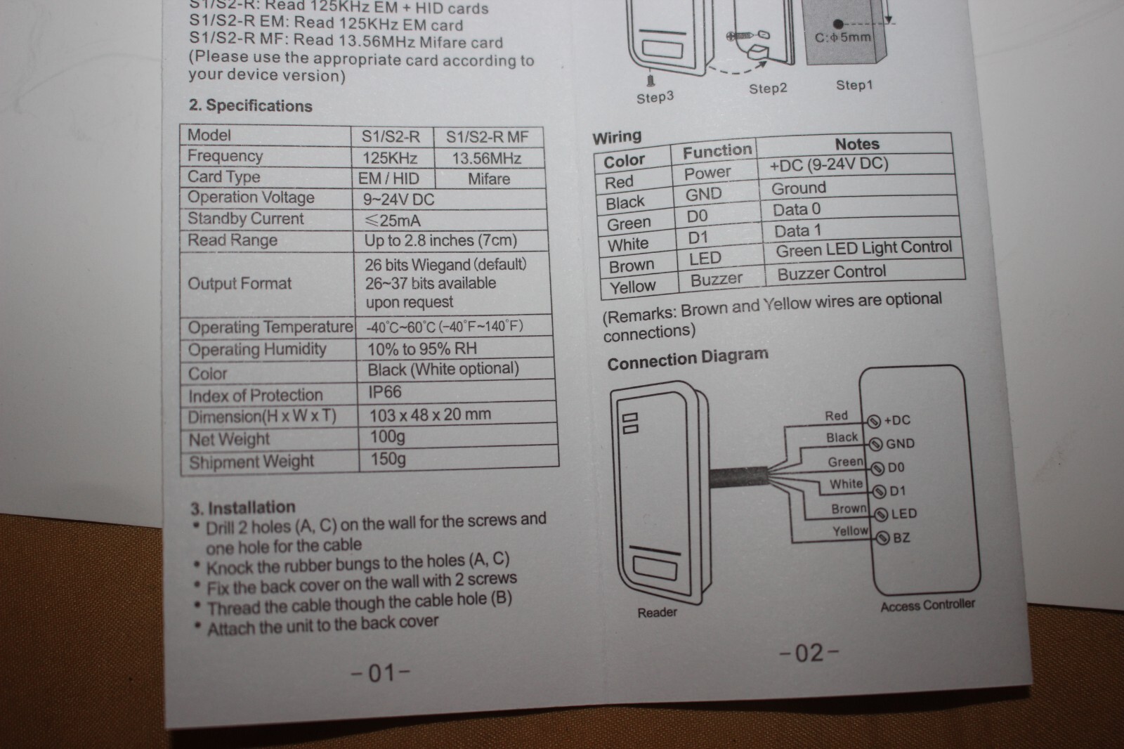 NEW WIEGAND ACM-302 SLIM WIEGAND OUTPUT PROXIMITY READER