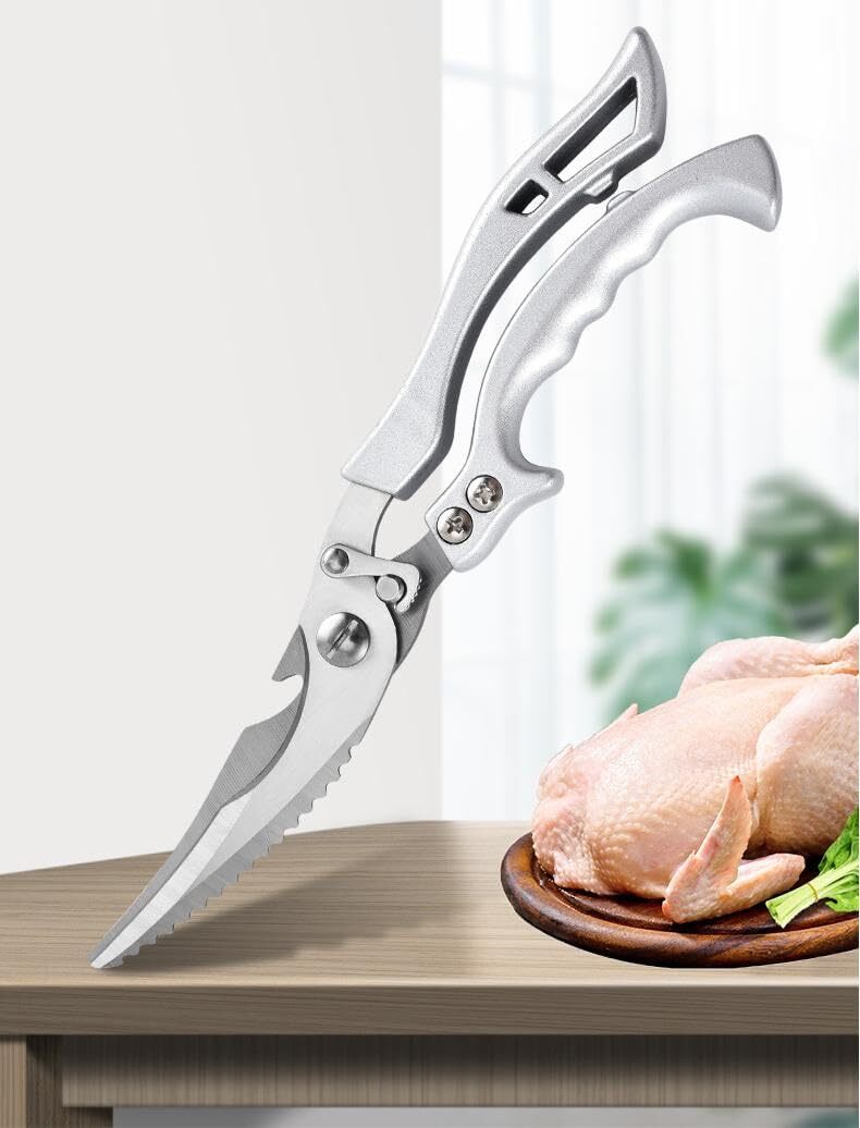 Heavy Duty Stainless Steel Bone-Cut Scissors Multipurpose Kitchen Scissors Pr...