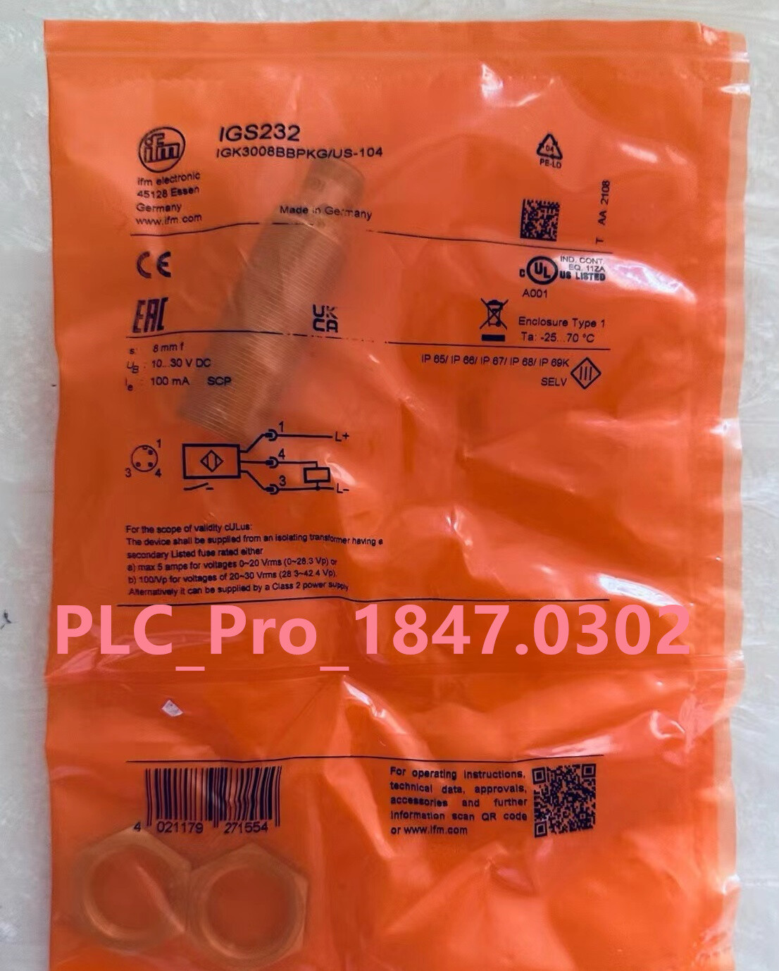 IGS232 1PCS Brand New IFM IGS232 proximity switch sensor  Fast delivery