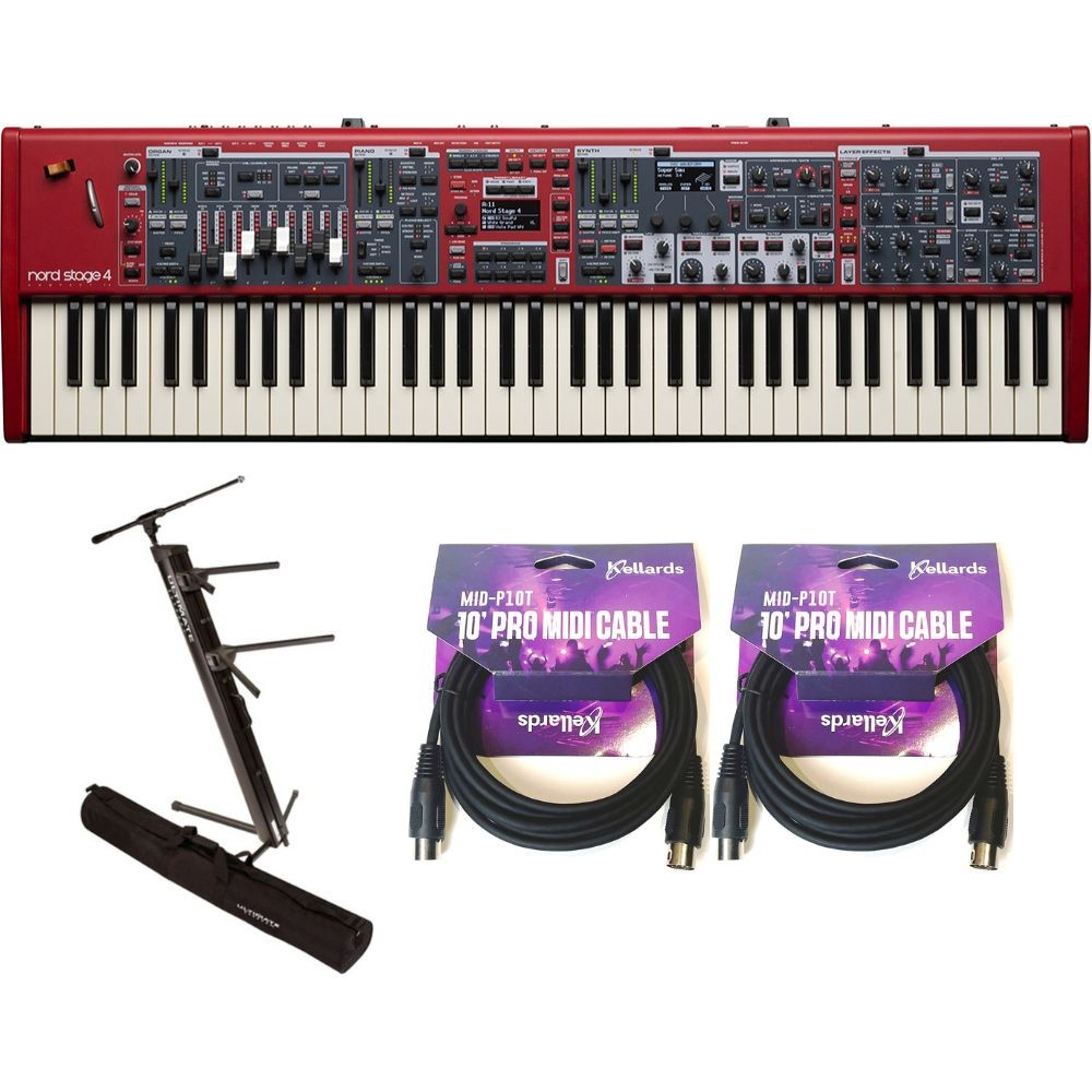 Nord Stage 4 Compact 73-Key Keyboard Bundle w/ Stand, MIDI Cable