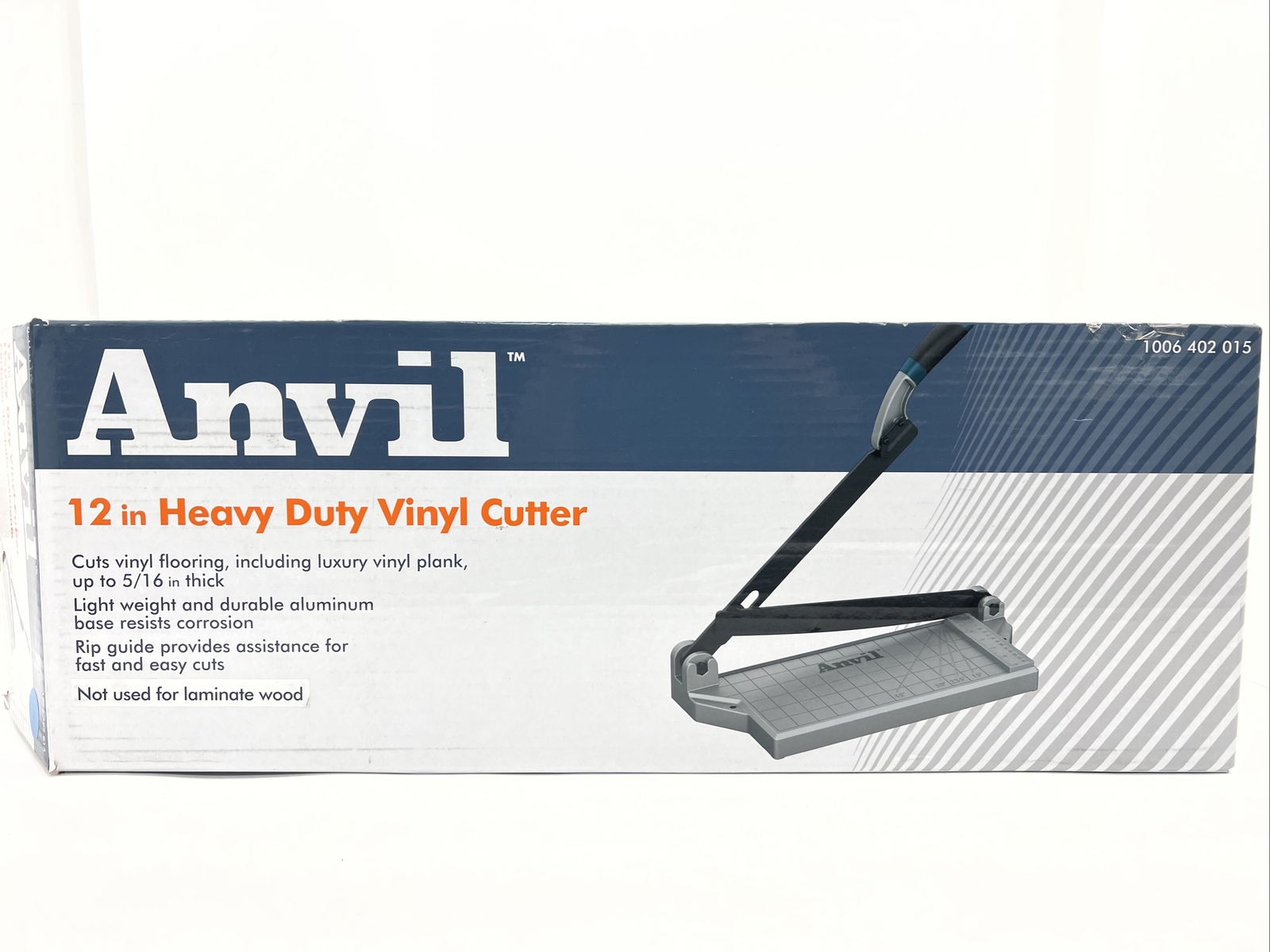 Anvil Vinyl Tile Cutter 12 In. Steel Blade Die-Cast Aluminum Base 1006402015 (OB