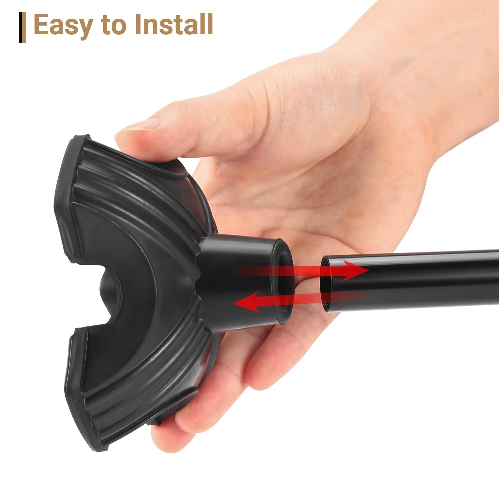 2 Pack Cane Tips for Stability, Self Standing Cane Base for Most Walking