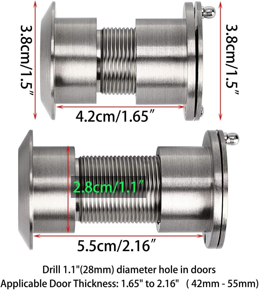 High-Quality Solid Brass Door Viewer for Enhanced Security – 220-Degree Clarity