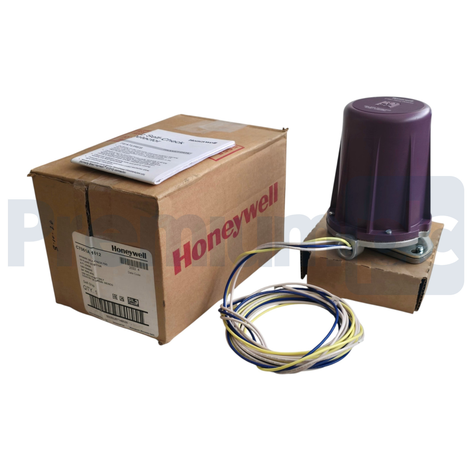 Honeywell C7061A1012 Dynamic Self-Check UV Flame Detector 3/4" SIL3 C7061 A 1012