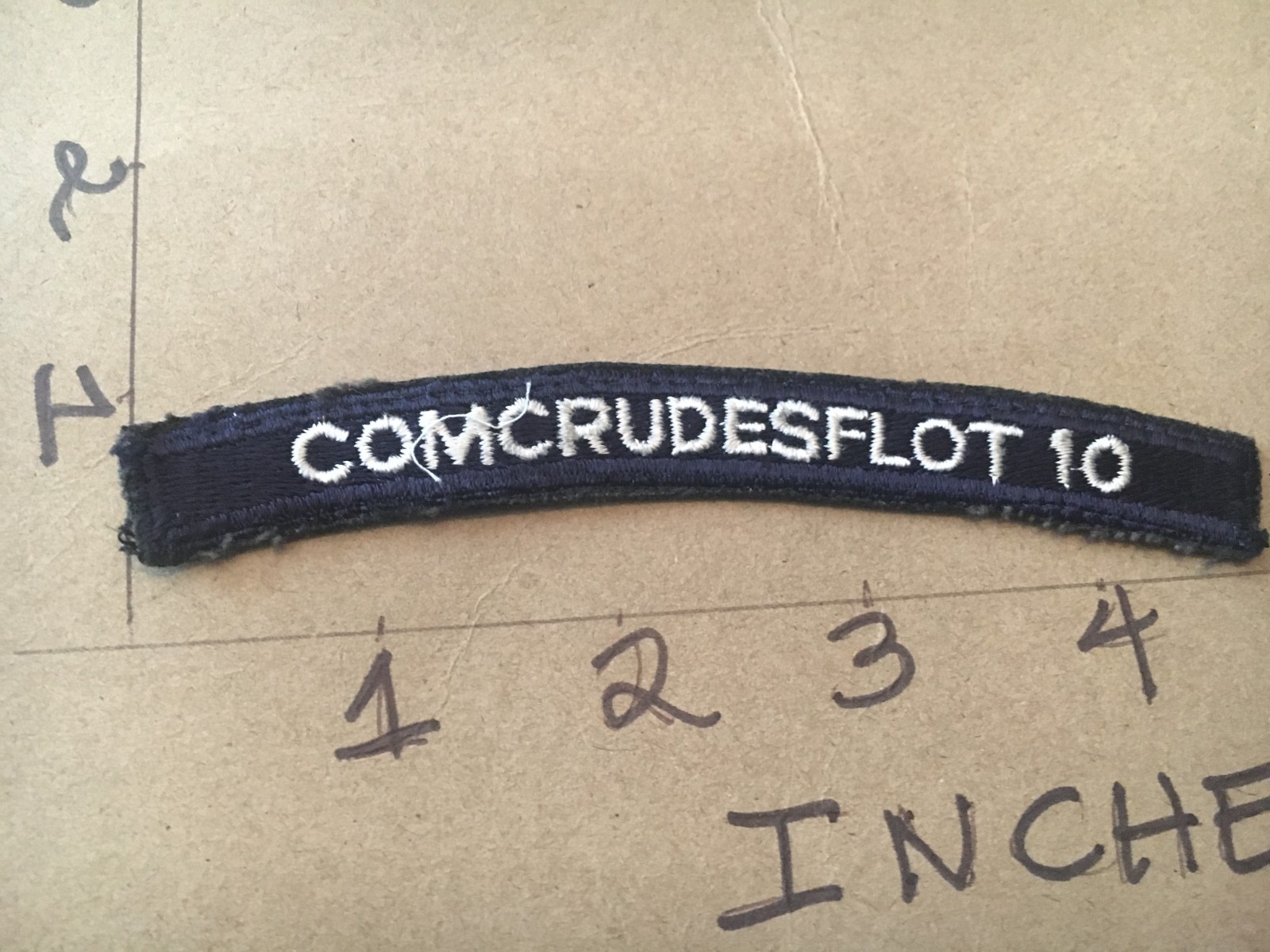 US NAVY SHOULDER STRIP TAB *** rocker *** Patch Comcrudesflot 10
