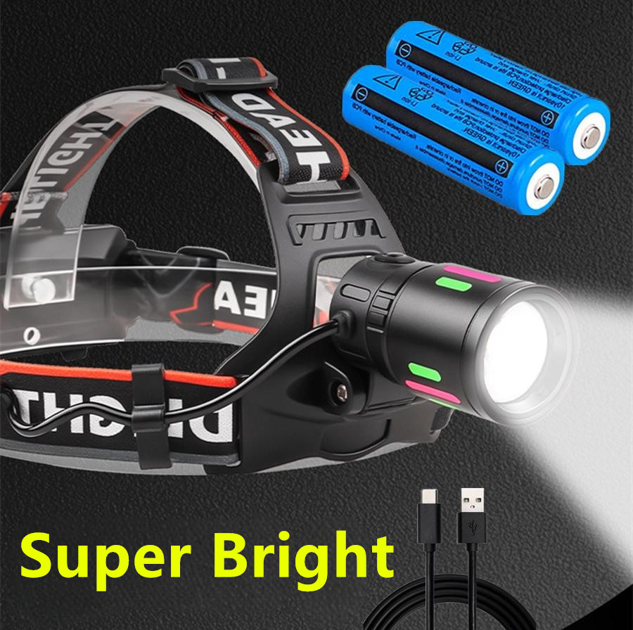 Super Bright 30W High Powered Rechargeable Headlamp Tactical Security Headlight