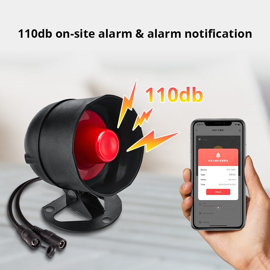 110dB WiFi Smart Home Security Alarm Kit Door Window Sensor System Alexa