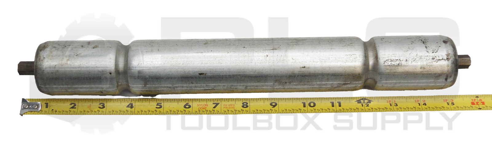 16" STRAIGHT DOUBLE GROOVE CONVEYOR ROLLER 7/16" HEX