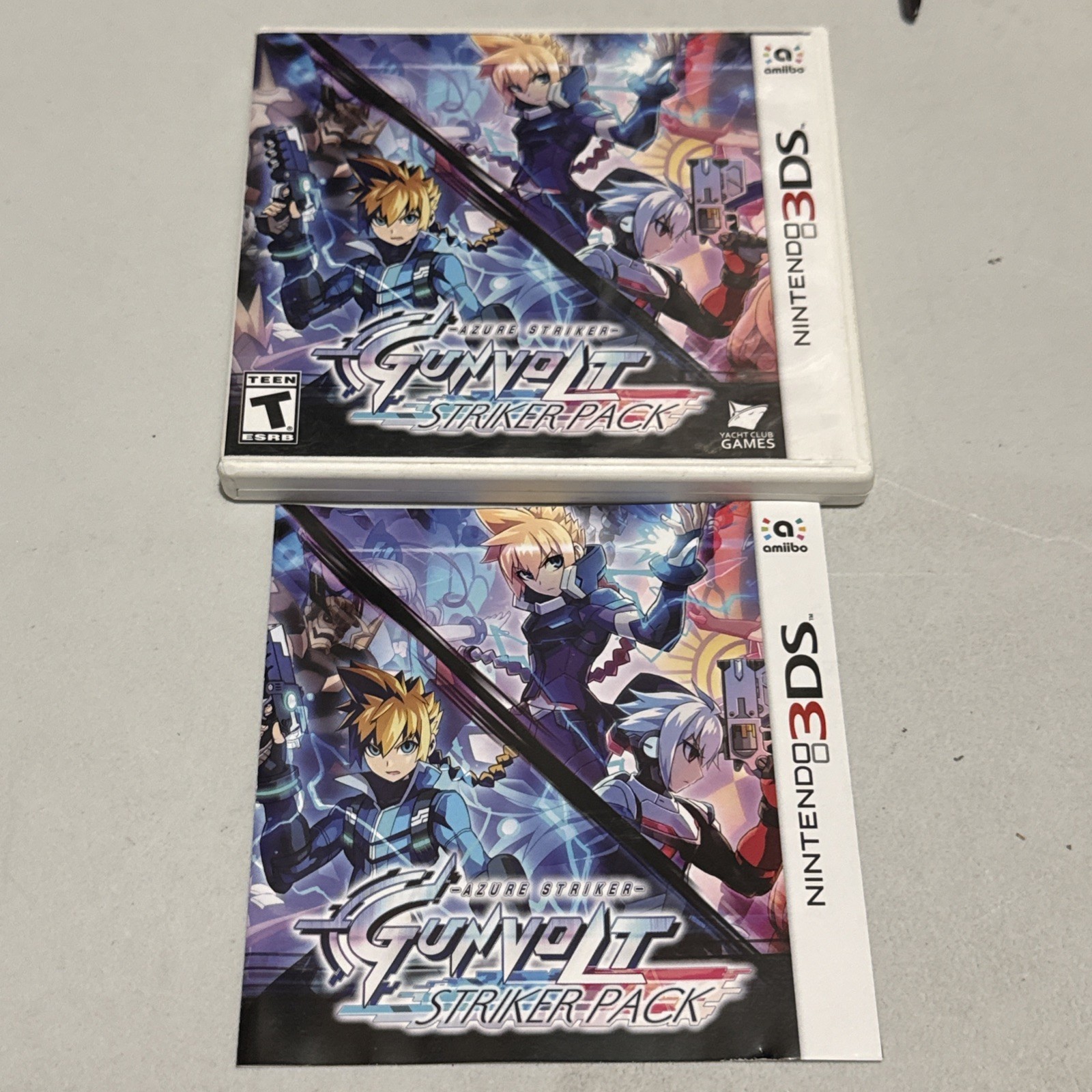 Azure Striker Gunvolt: Striker Pack (Nintendo 3DS, 2016) Case & Manual Only