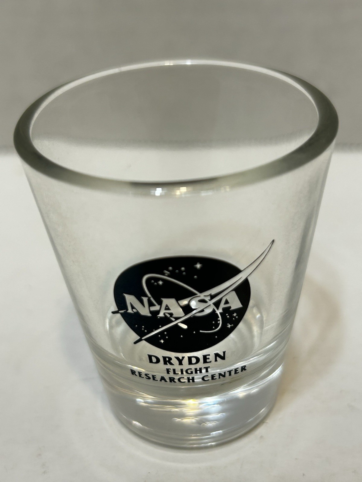 Vintage NASA Dryden Flight Research Center Souvenir Collectible Shot Glass 2.25"