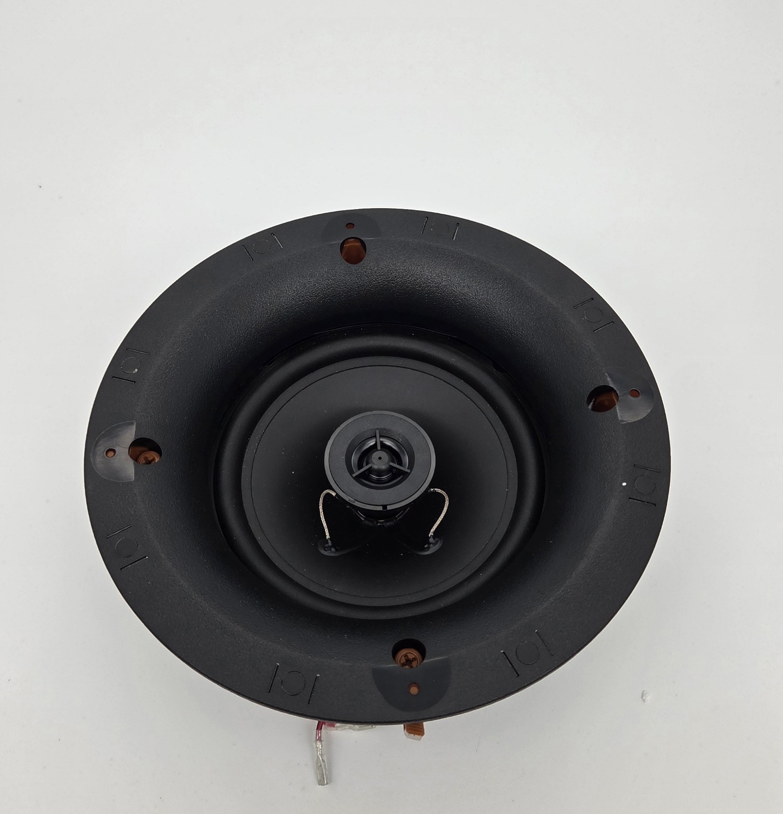 Klipsch 6.5" In-Ceiling Speaker With Removable 9" Mounting Trim Ring Black