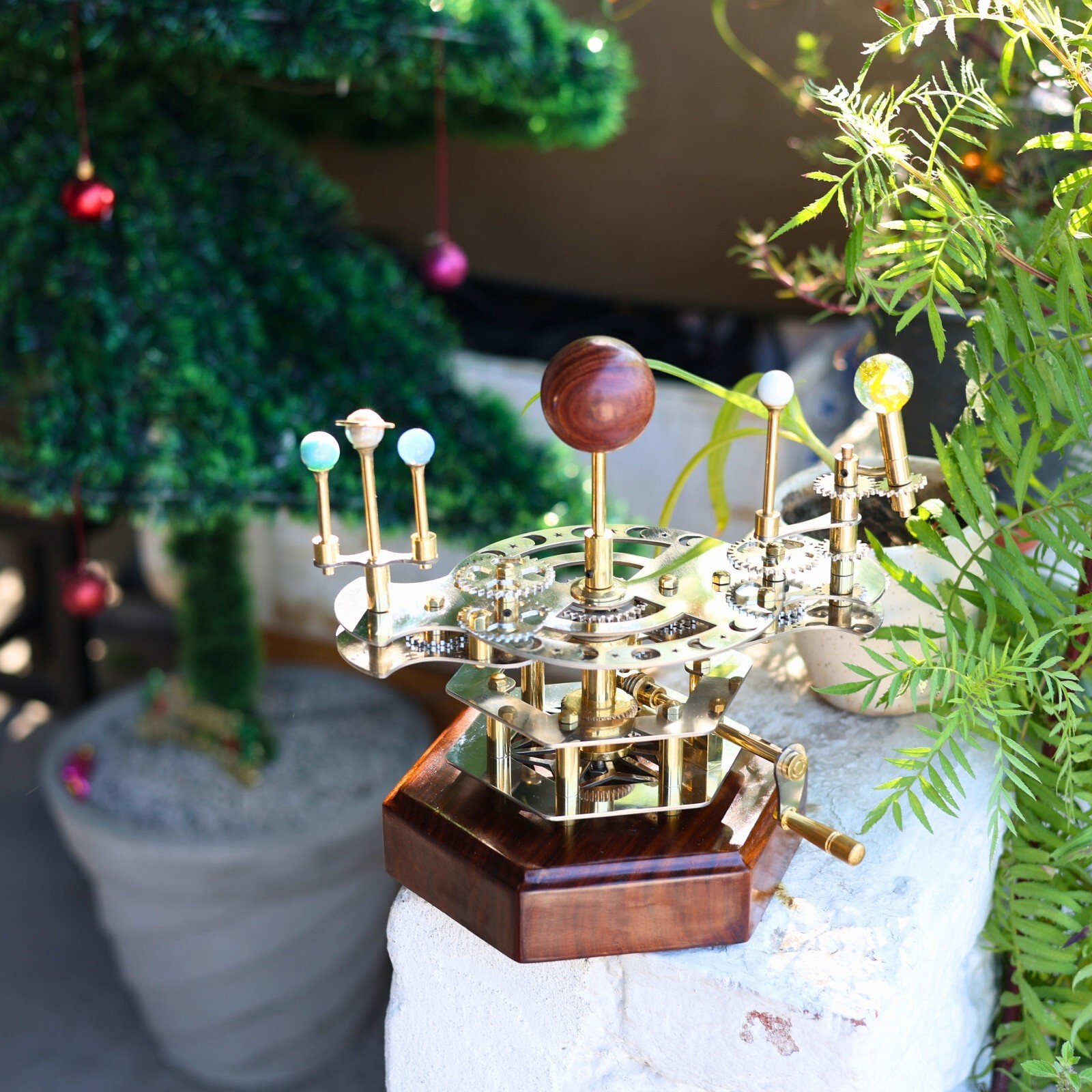 Orrery French Decor Master Piece for Book Shelves Brass and Steel Orrery