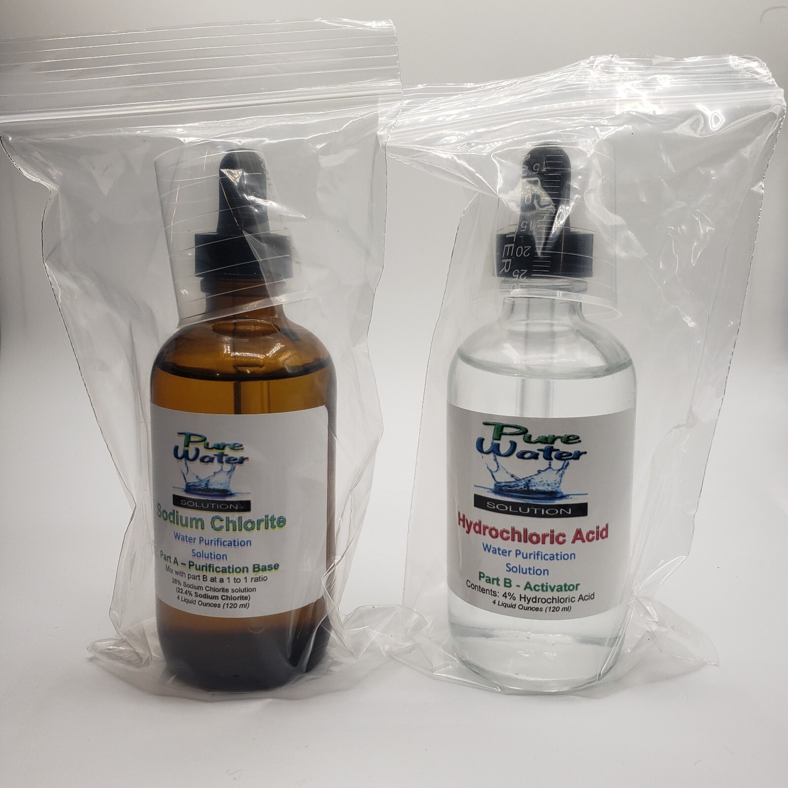 Water Purification Drops by Pure Water Solution