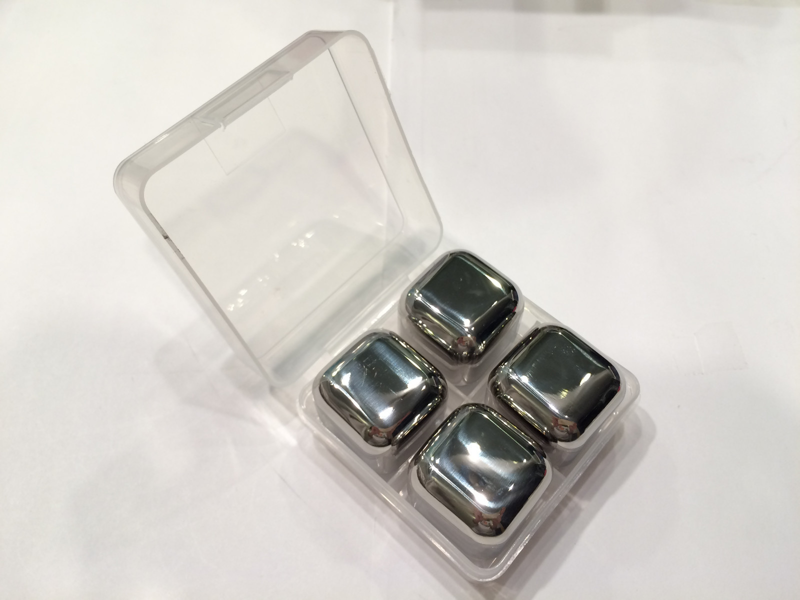 1 Week SALES 4x Stainless Steel Whisky Stones Ice Cubes Soapstone Chillers Box