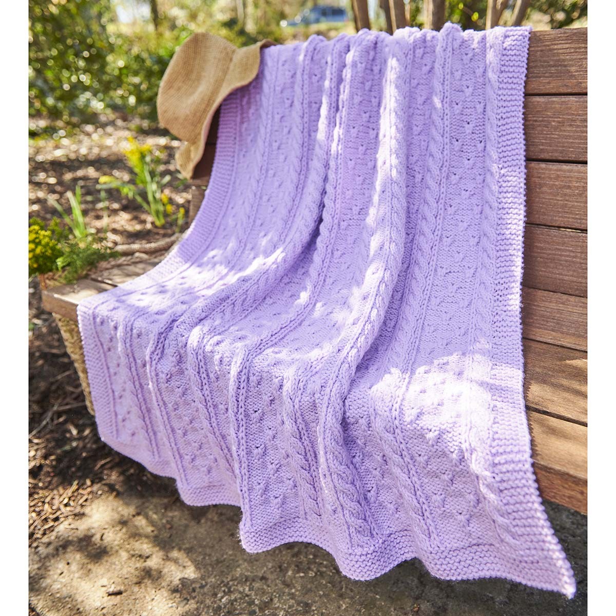 Premier® Flower & Cables Throw Knit Kit