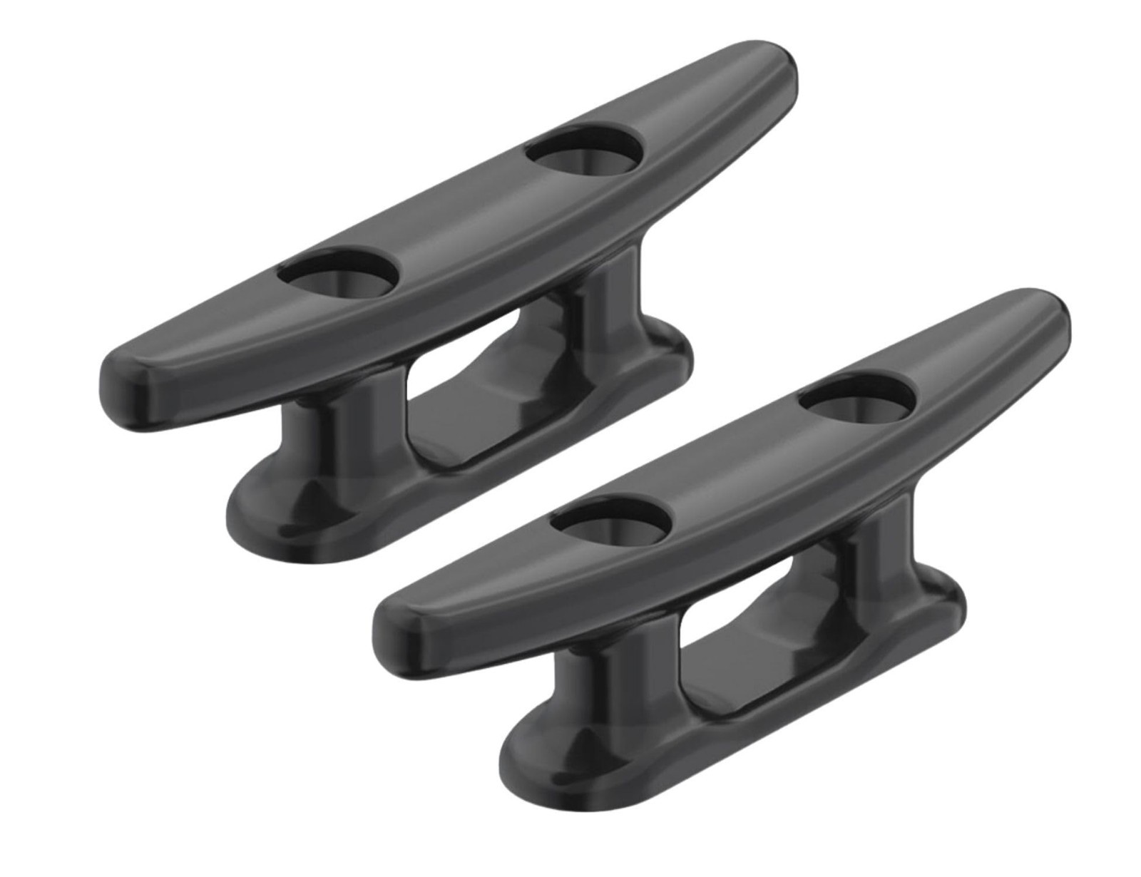 SEAFLO 4" Boat Cleat Black Nylon Dock Kayak Cleat Marine Tie Down 2-Pack