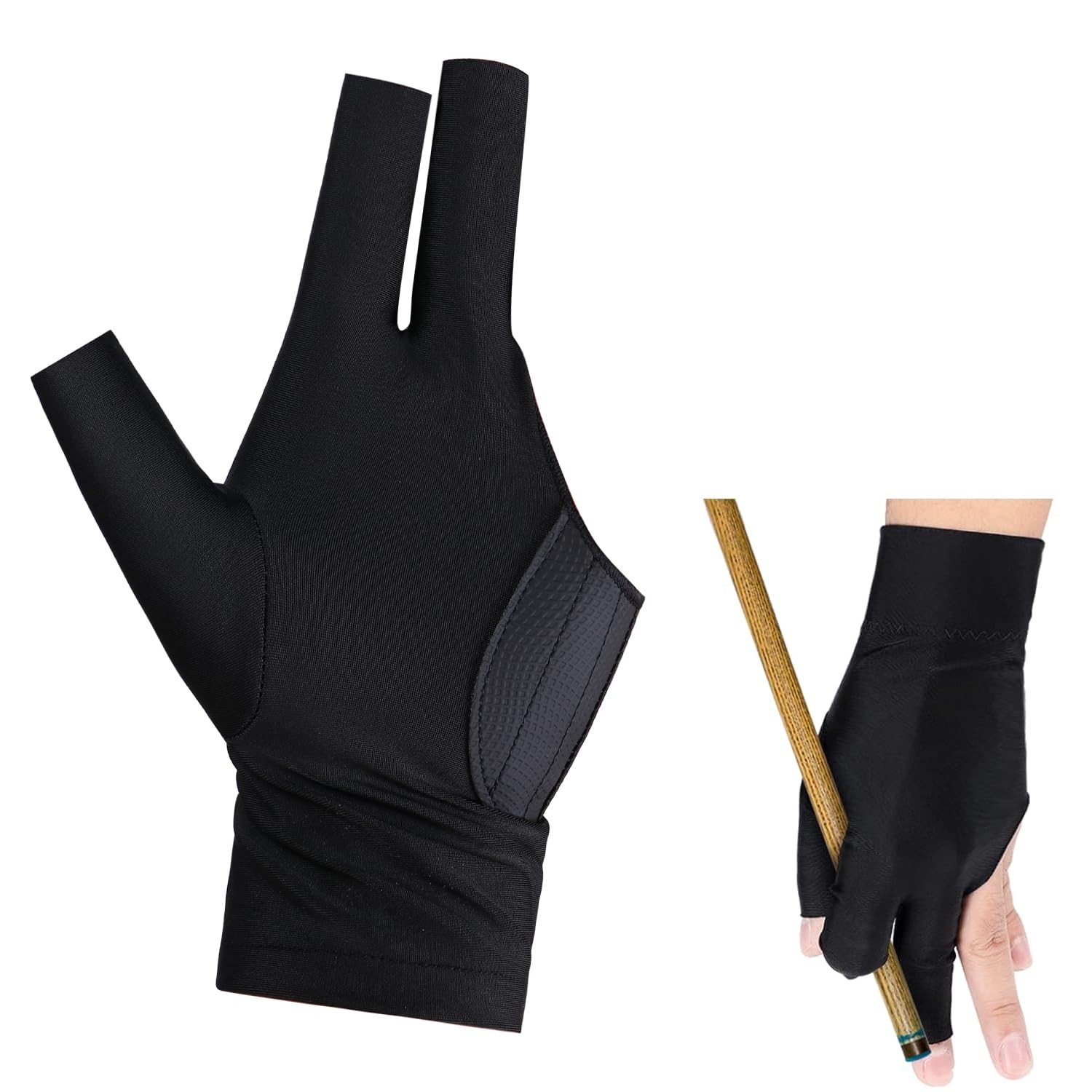 Aruicheng Pool Glove Left Hand Billiards Glove Three Finger Pool Cue Gloves B...