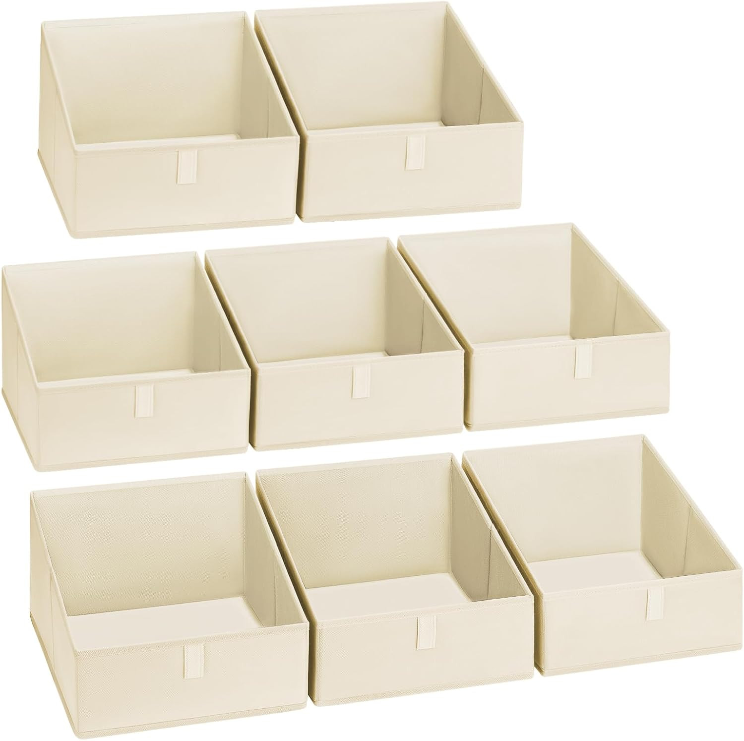 Paquete de 8 contenedores de almacenamiento para armario organizador trapezoidal
