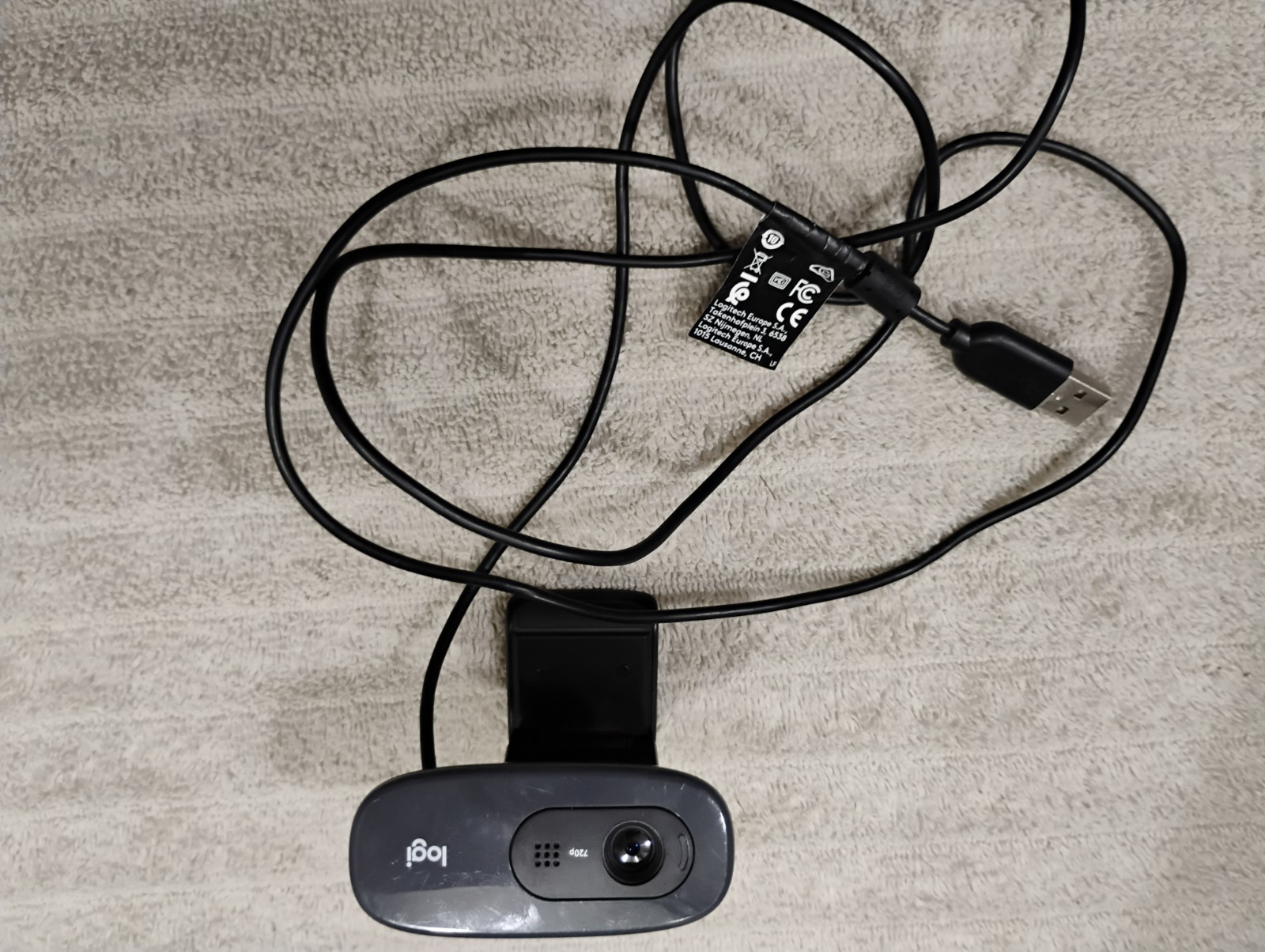 Logitech Webcam 720p logi Built In Microphone USB tested