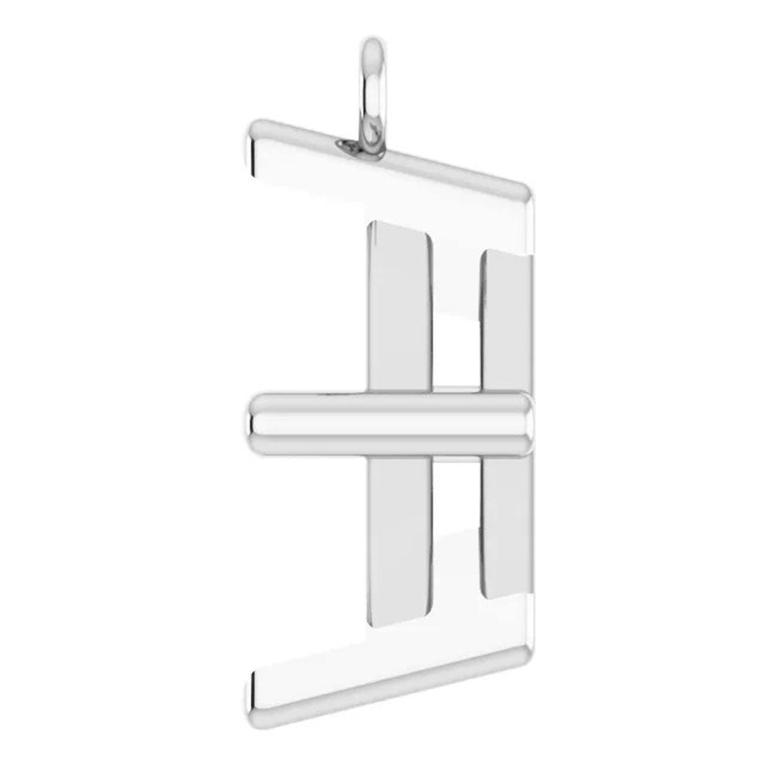10K White Gold Dangle Setting Princess Cut 4 Prong Angled Designed Mounting USA
