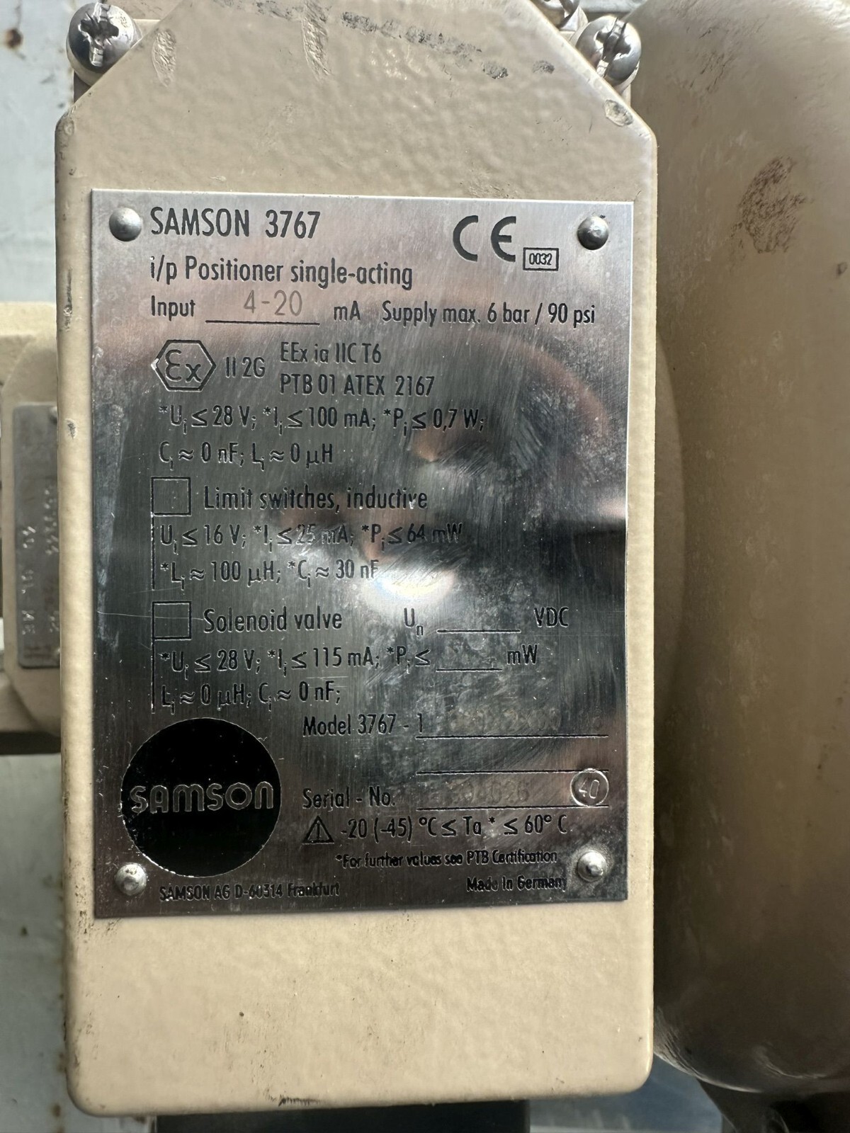 Samson 3767 actuator