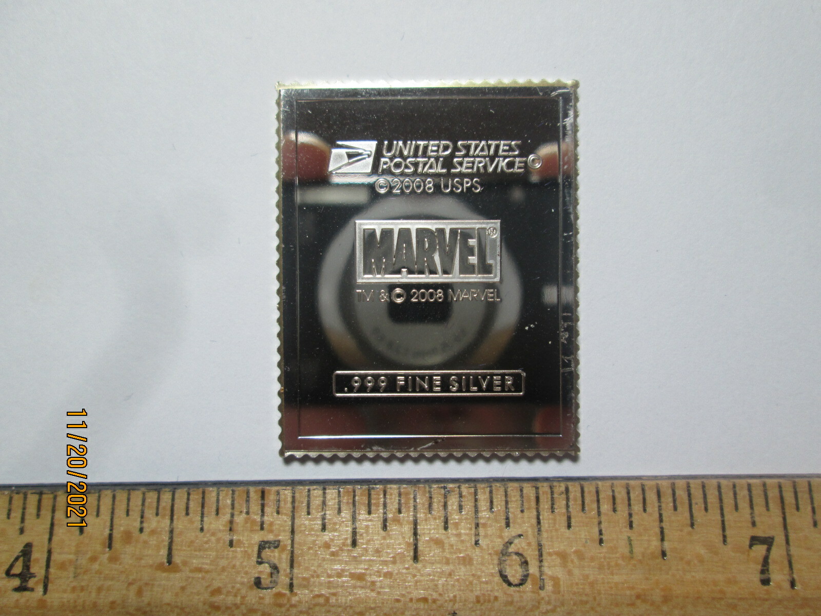 2008 USPS / MARVEL RARE .999 SILVER STAMP INGOT - SUB-MARINER
