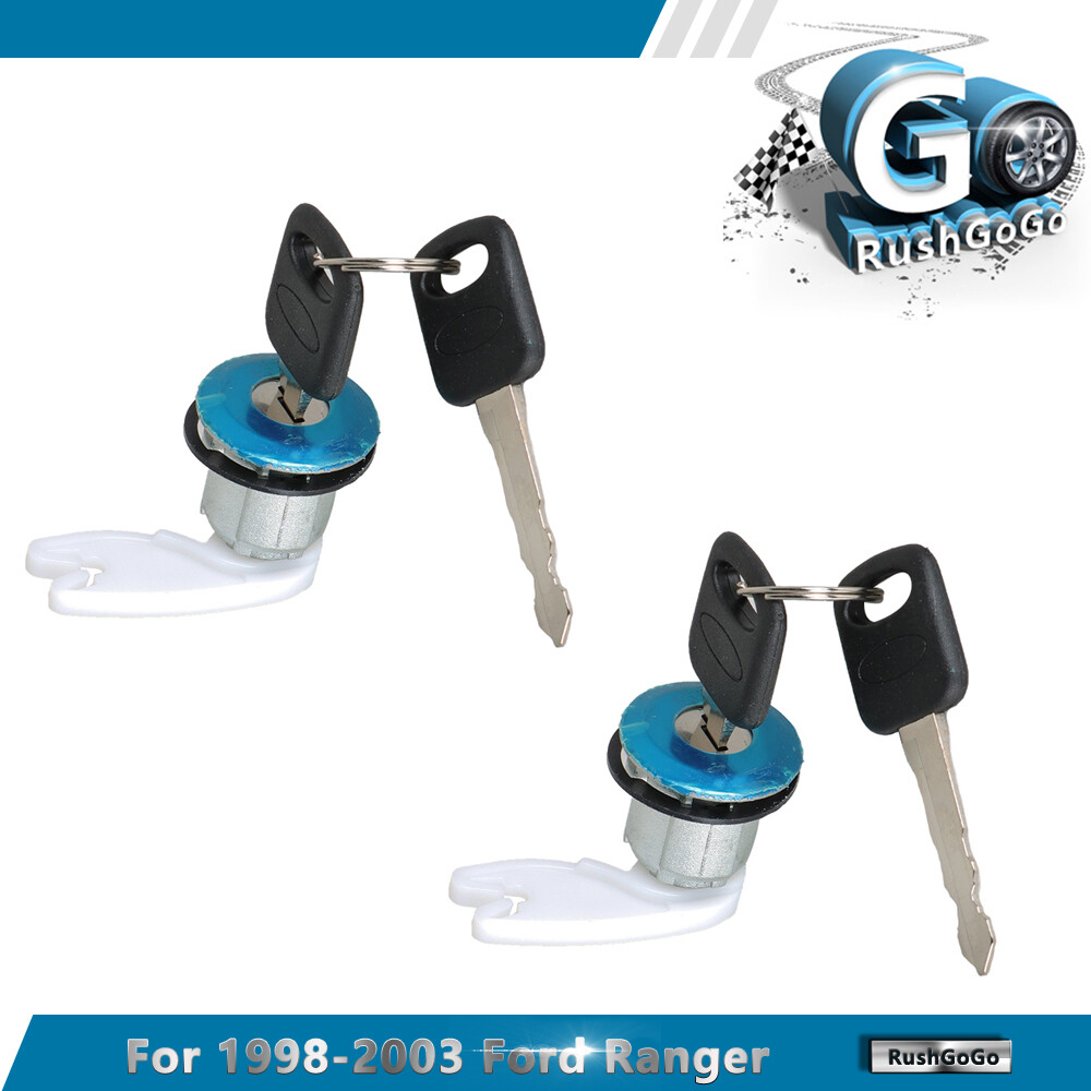 2× Door Lock Cylinder & 2 Keys Fit For 1998-2003 Ford Ranger Mazda F87Z7821990BA