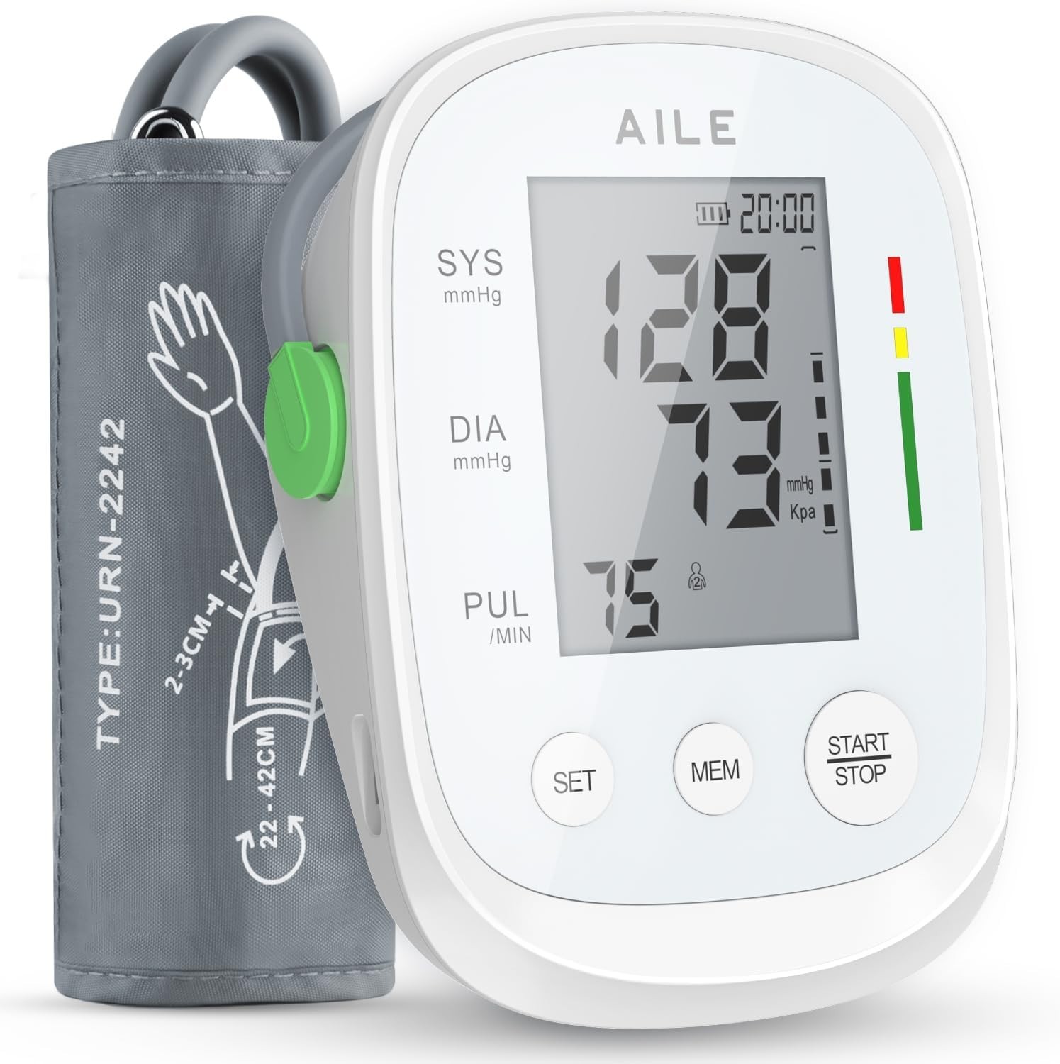 Blood Pressure Monitor, AILE Blood Pressure Machine Upper Arm Large Cuff(8.7"-16
