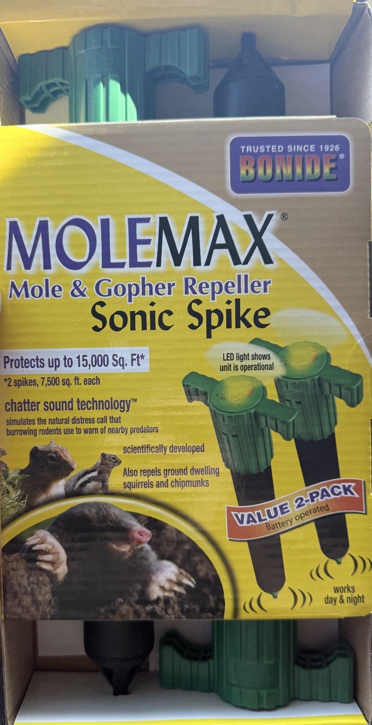 Molemax Mole & Gopher Repeller Sonic Spike Bonier Pack Of 2