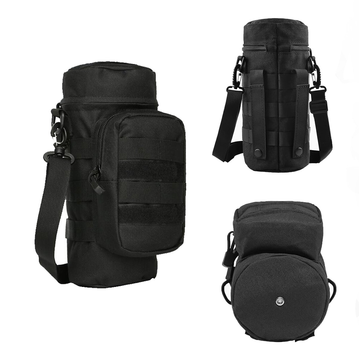 Water Bottle Pouch Tactical 38 Oz Drink Holder with Detachable Shoulder Strap