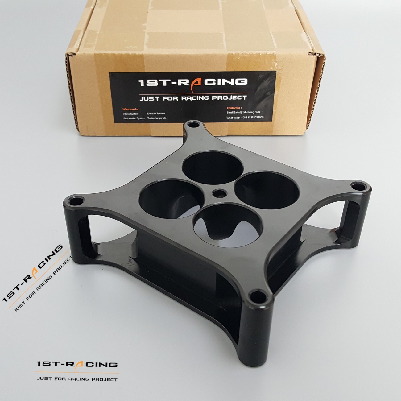 Black 2'' Billet Aluminum Super Sucker Carby Spacer For 4150 Series Carburettor