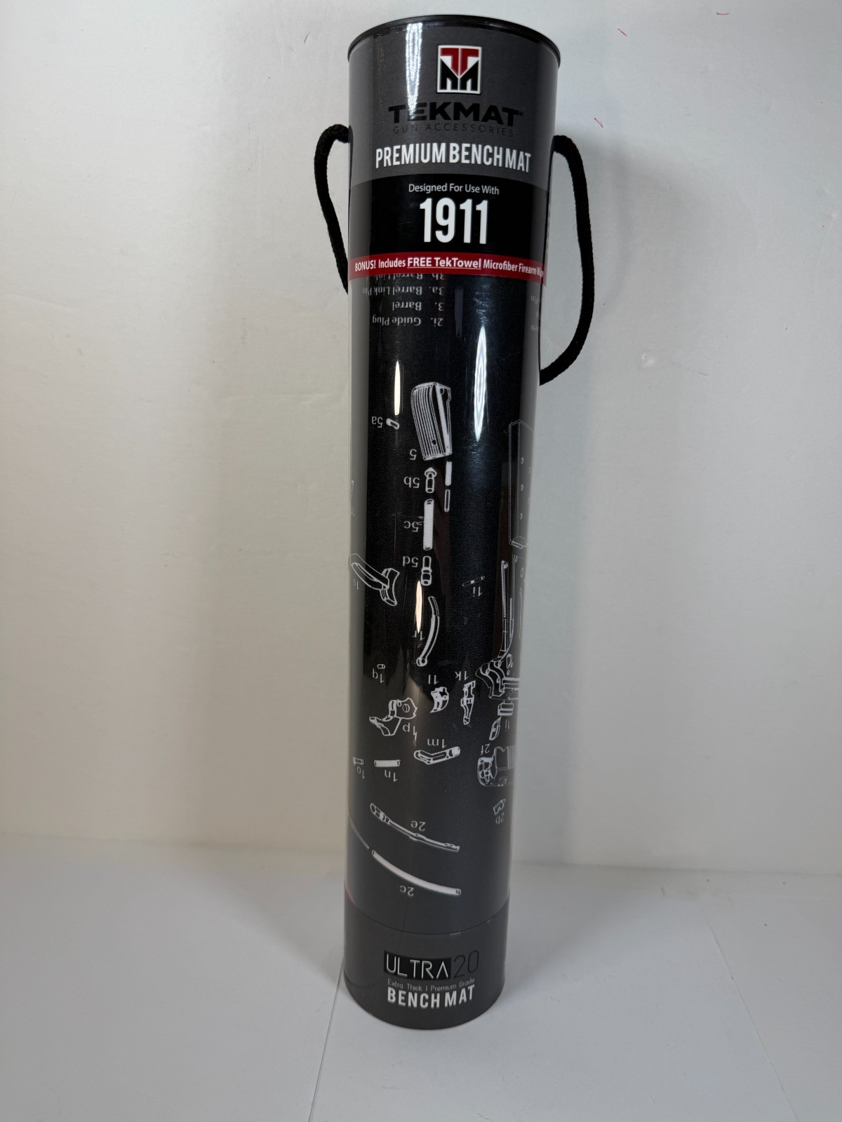 TekMat 1911 Premium Bench Mat Ultra 20 Gun Cleaning Mat + Tube Case