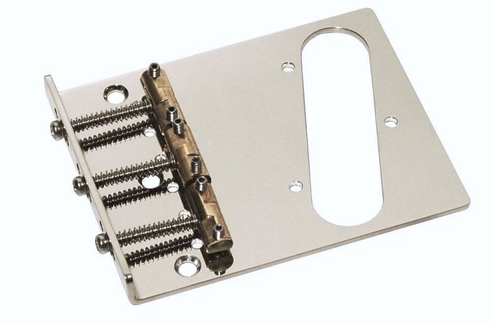 Hipshot Stainless Steel 3 Compensated Saddle Tele Bridge - 3 Hole mounting