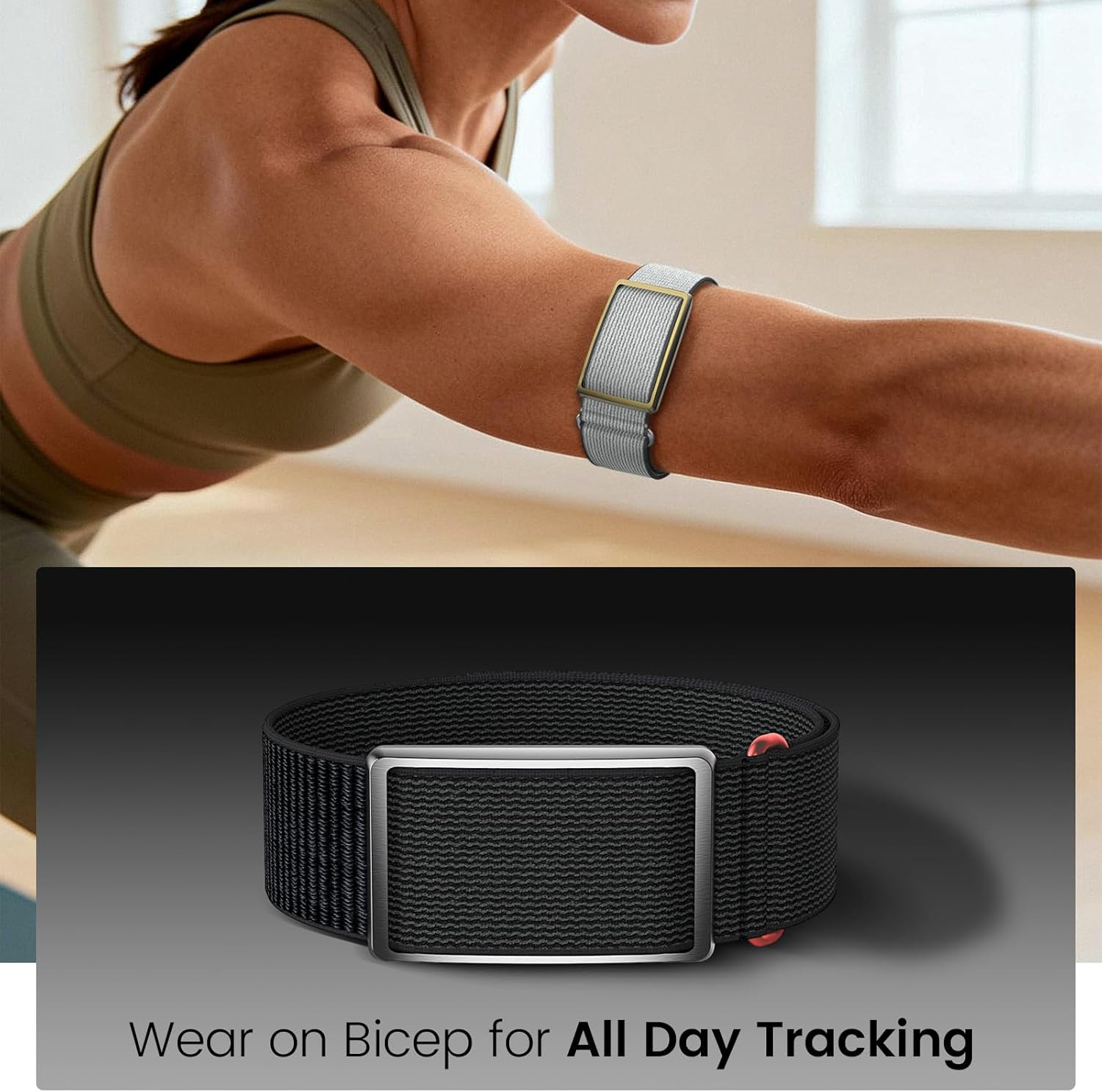 Nylon Armband Compatible with Polar Loop/Visible Tracker Bicep Bands, Adjustable