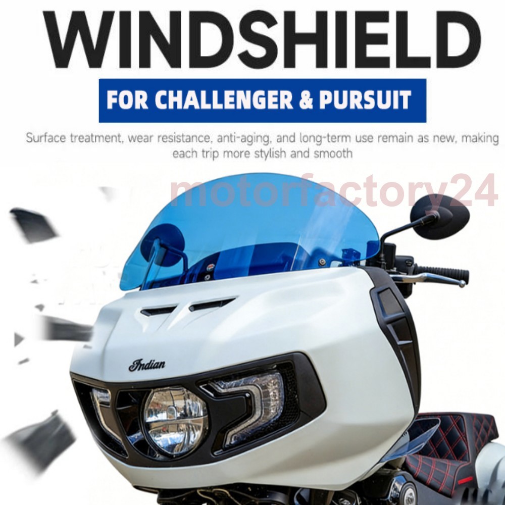 For Indian 2022-2025 Challenger Pursuit 11" Flared Windshield Fairing Windscreen